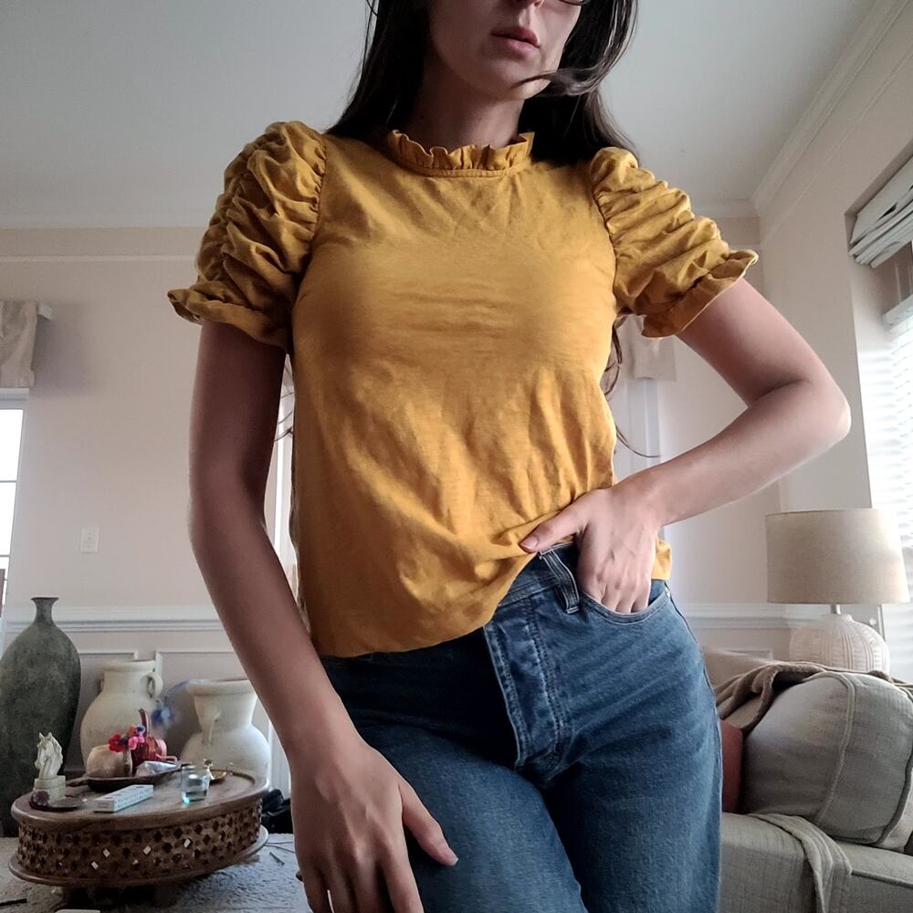 Moon River Golden Yellow Top Sz XS